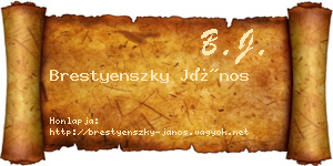 Brestyenszky János névjegykártya