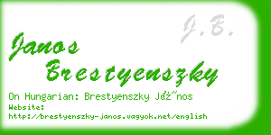janos brestyenszky business card